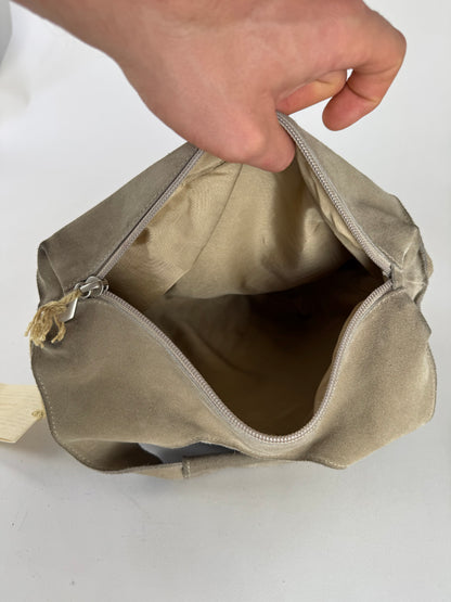 Vintage Emporio Armani Suede Leather bag beige
