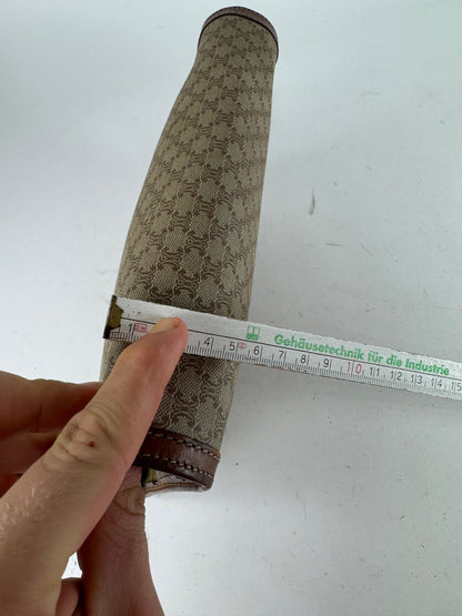 Vintage Celine Paris Leather Clutch beige brown