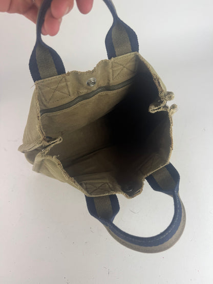 Vintage Hermes Mini Tote Bag green navy