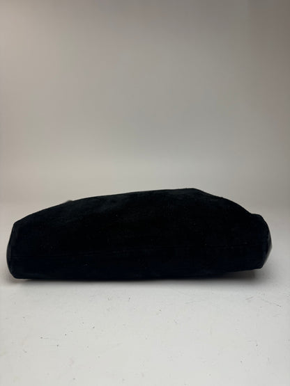 Sac fourre-tout vintage en cuir verni suédé Gucci noir