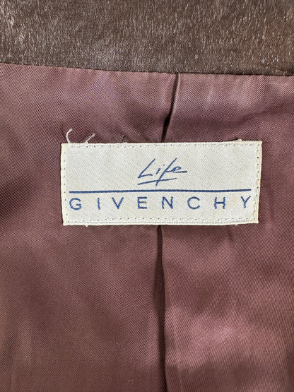 Vintage Givenchy Silk Coat Dark Brown M