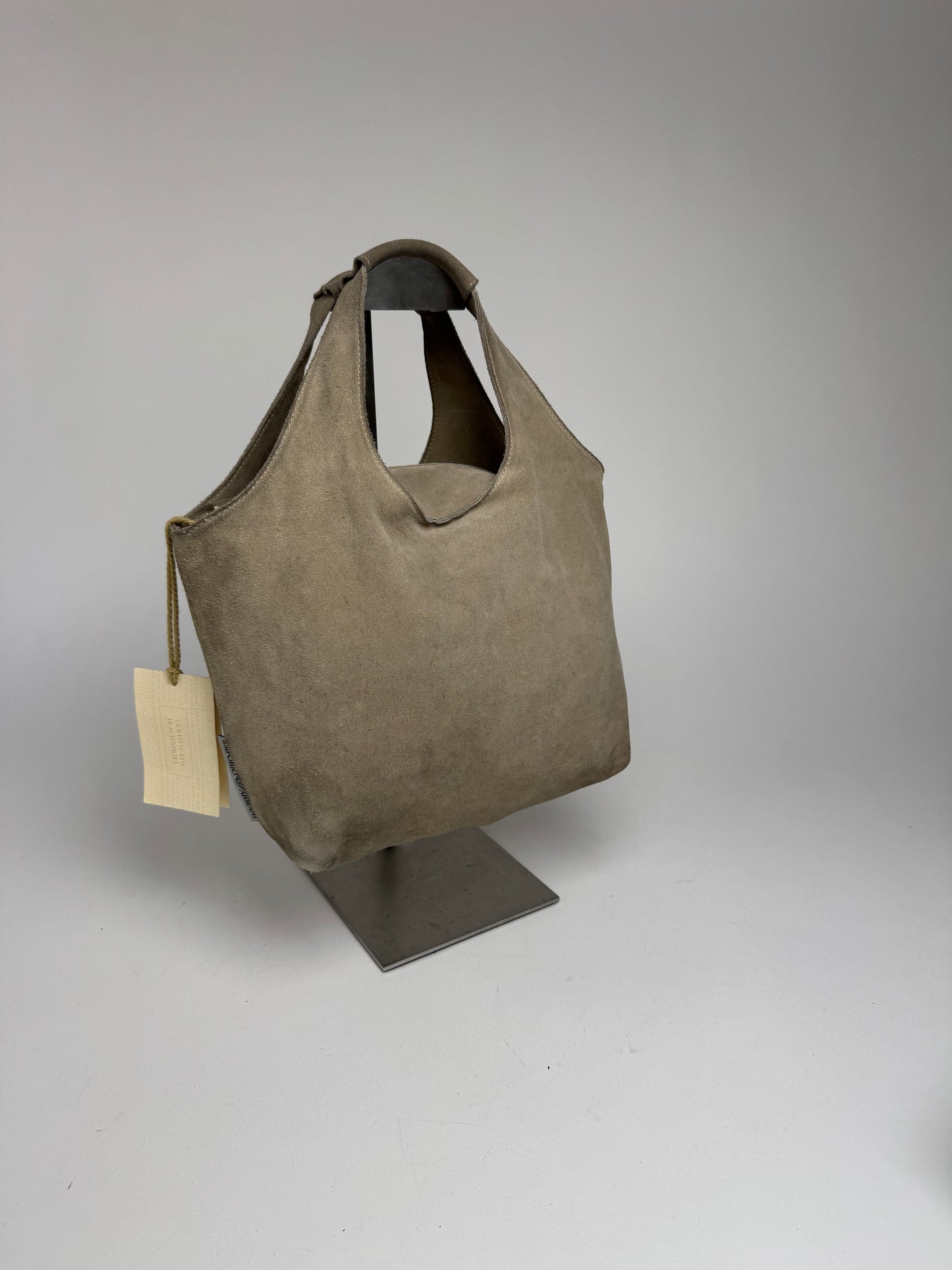 Vintage Emporio Armani Suede Leather bag beige