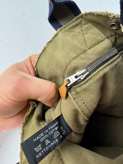 Vintage Hermes Mini Tote Bag green navy