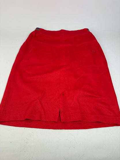 Vintage Dior Red Cotton Blend Skirt L