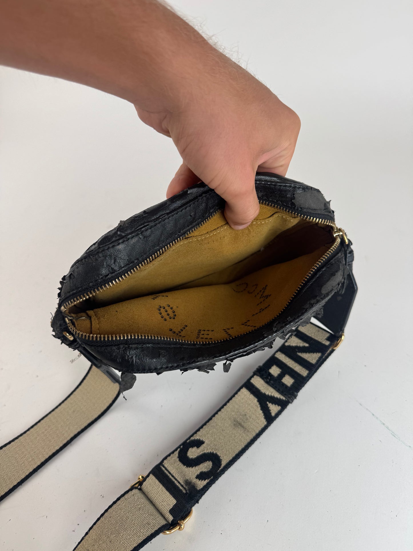 Sac vintage en cuir vegan avec logo Stella Mc Cartney noir