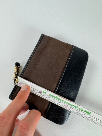 Vintage Loewe Madrid Leather Suede Card Holder Purse black Brown