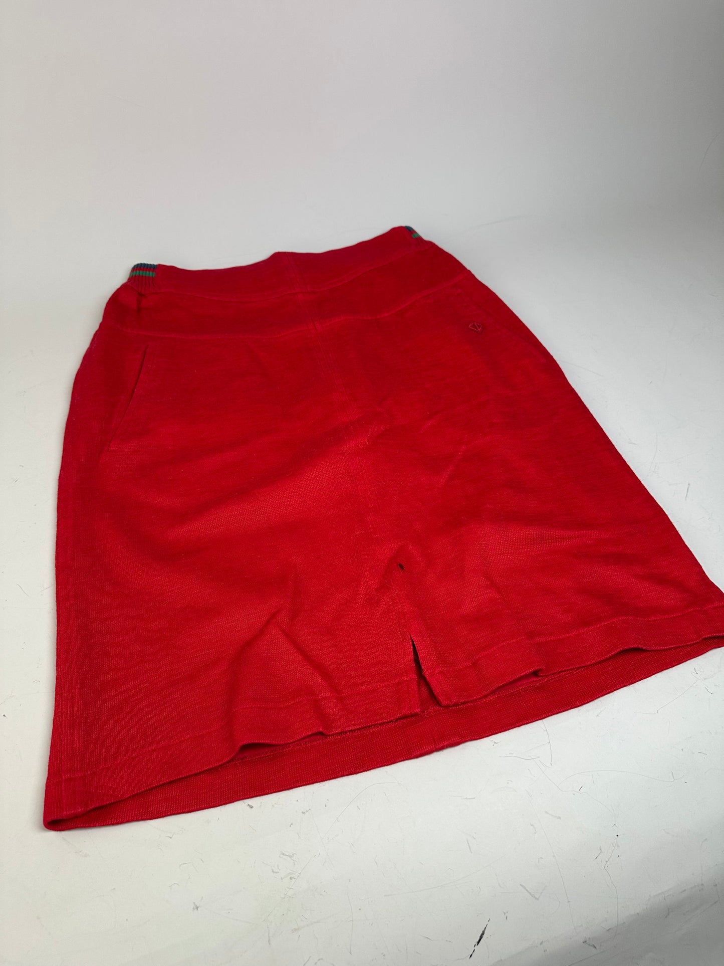 Vintage Dior Red Cotton Blend Skirt L