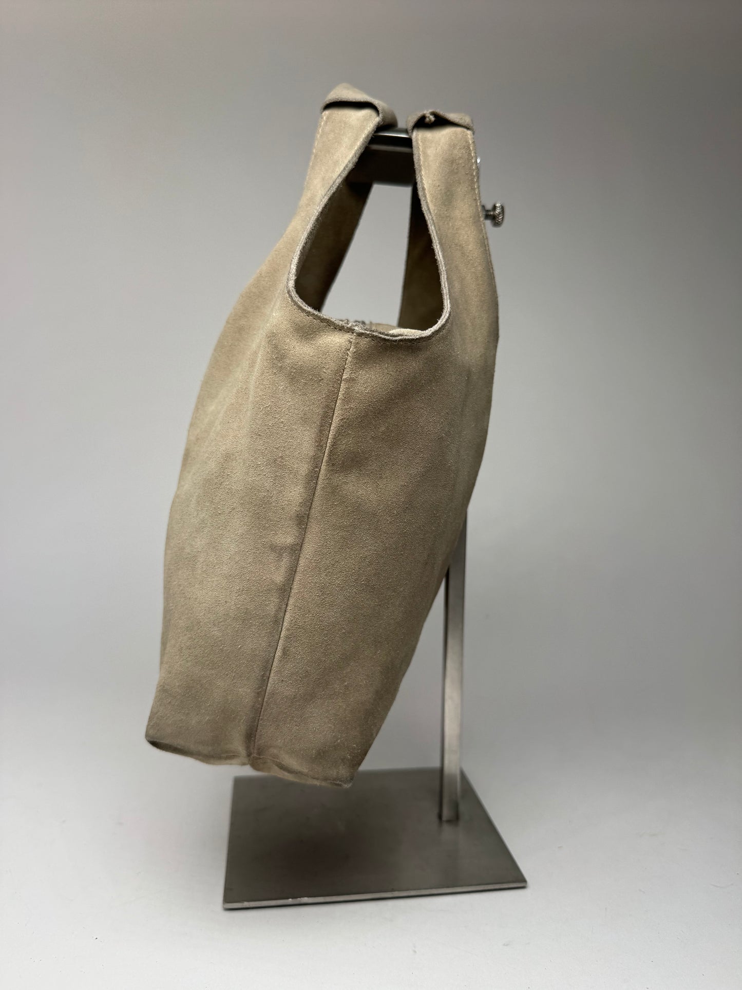 Vintage Emporio Armani Suede Leather bag beige