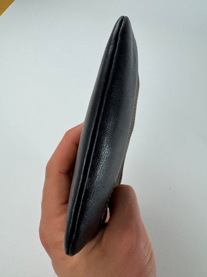 Vintage Loewe Madrid Leather Suede Card Holder Purse black Brown