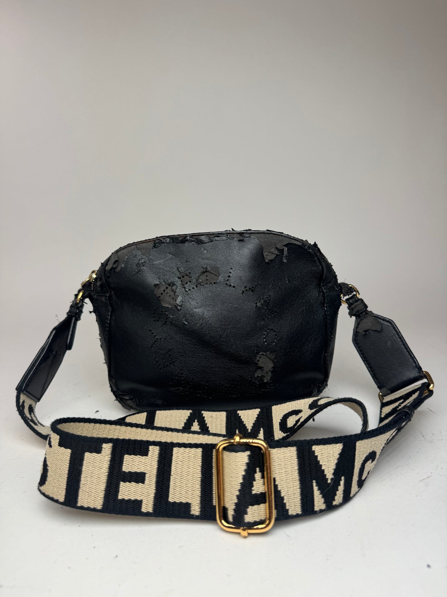 Sac vintage en cuir vegan avec logo Stella Mc Cartney noir