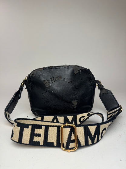 Sac vintage en cuir vegan avec logo Stella Mc Cartney noir