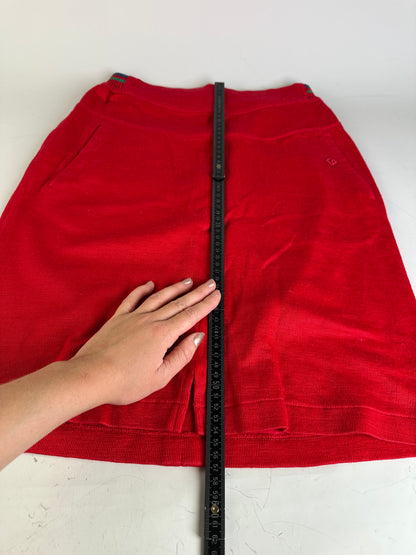 Vintage Dior Red Cotton Blend Skirt L
