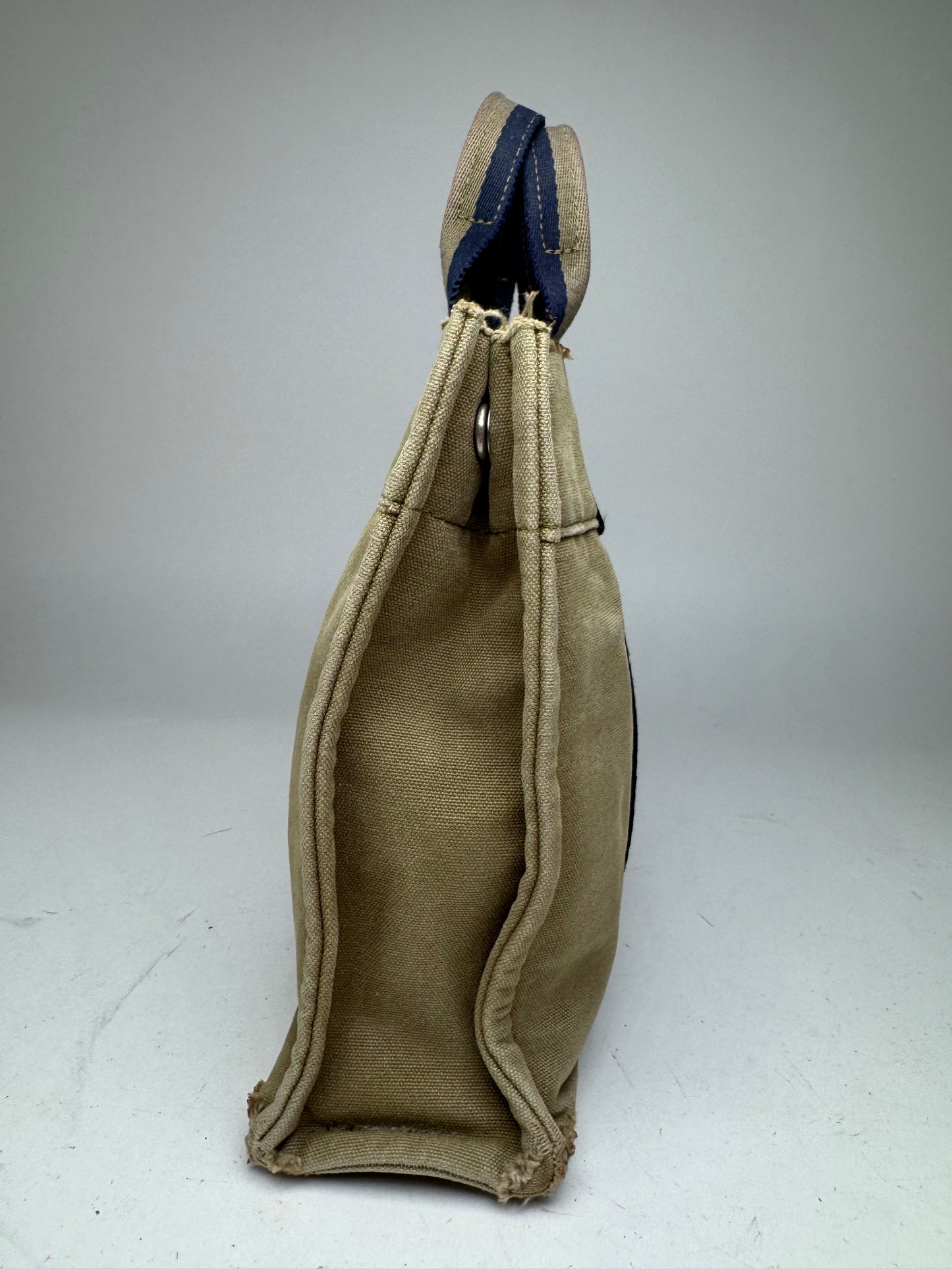 Vintage Hermes Mini Tote Bag green navy