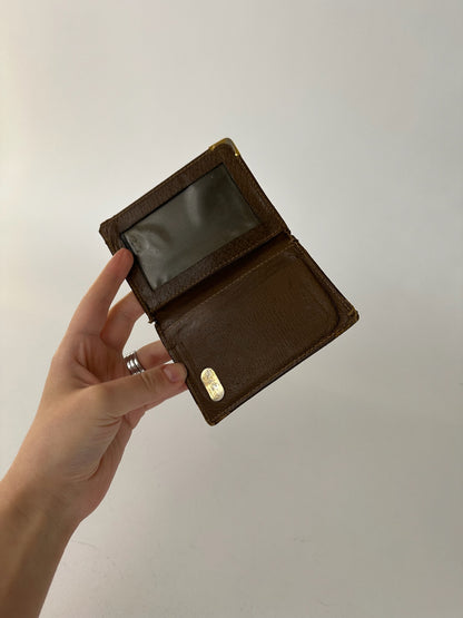 Vintage Gucci Leather Card Holder Brown