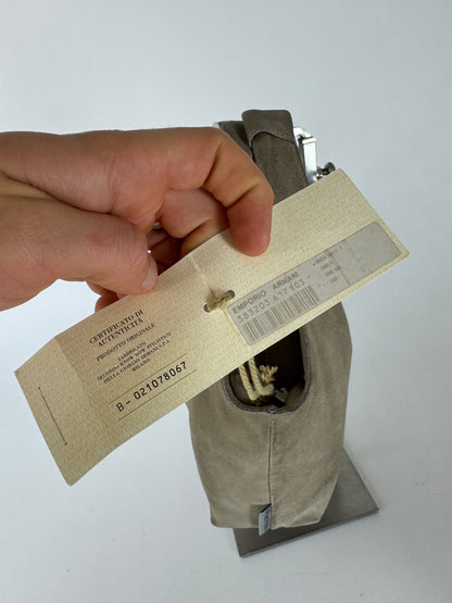 Vintage Emporio Armani Suede Leather bag beige