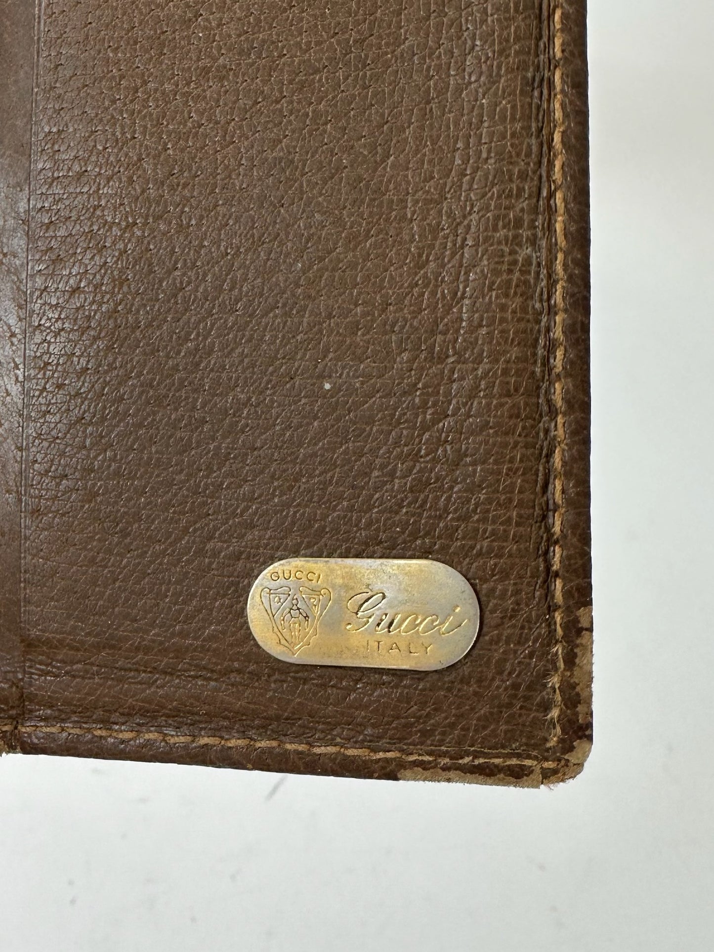 Vintage Gucci Leather Card Holder Brown