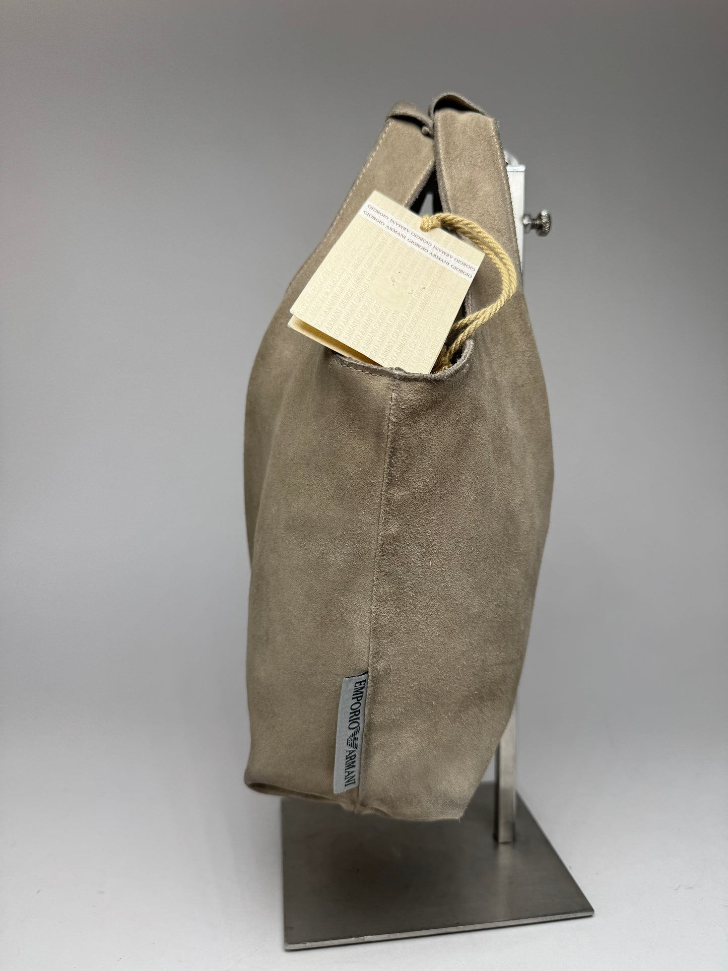 Vintage Emporio Armani Suede Leather bag beige