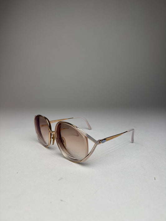 Vintage Dior Sunglasses Gold Silver Purple