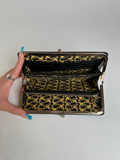 Vintage Vivienne Westwood Leather Wallet Black Silver