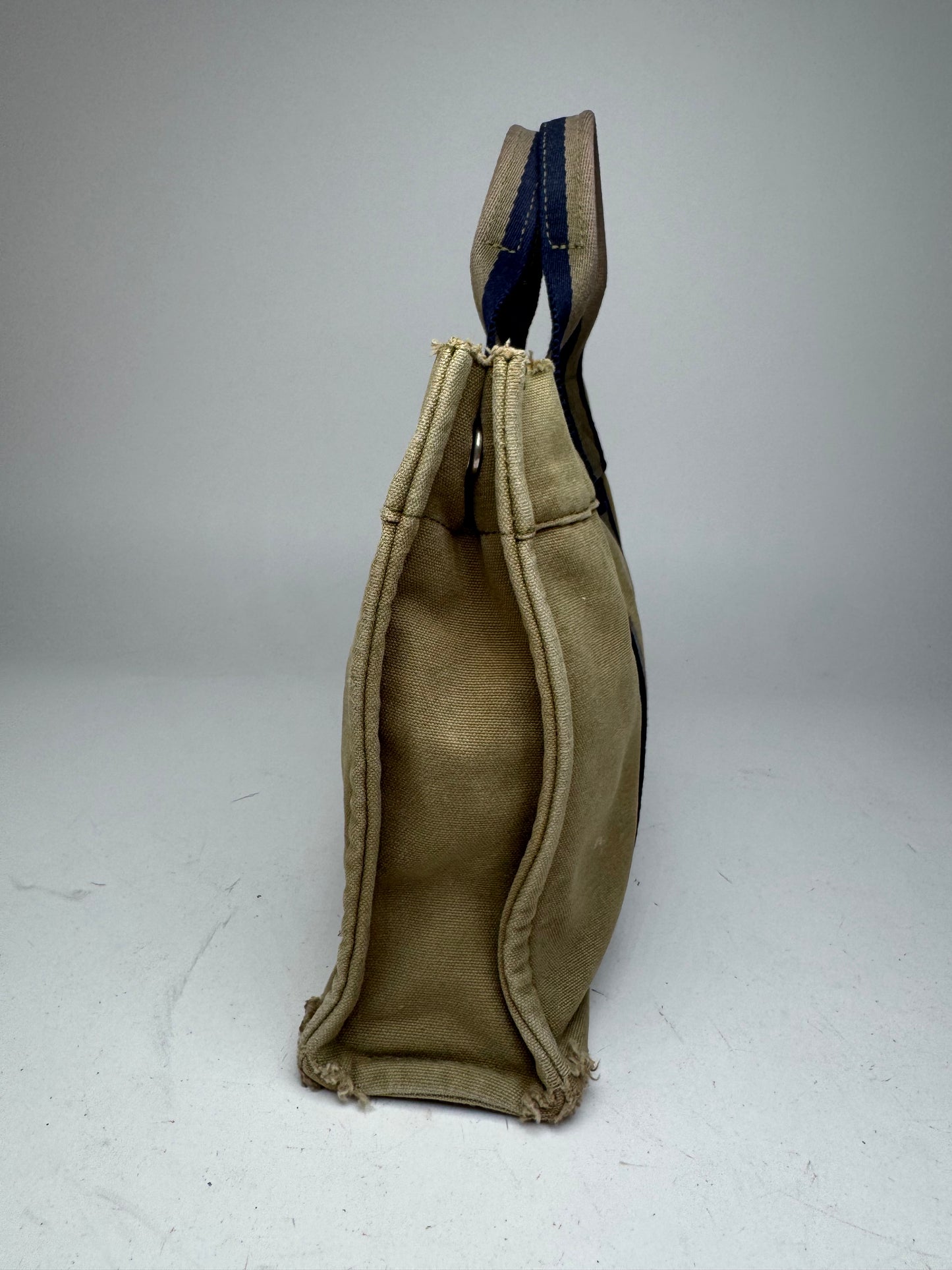 Vintage Hermes Mini Tote Bag green navy