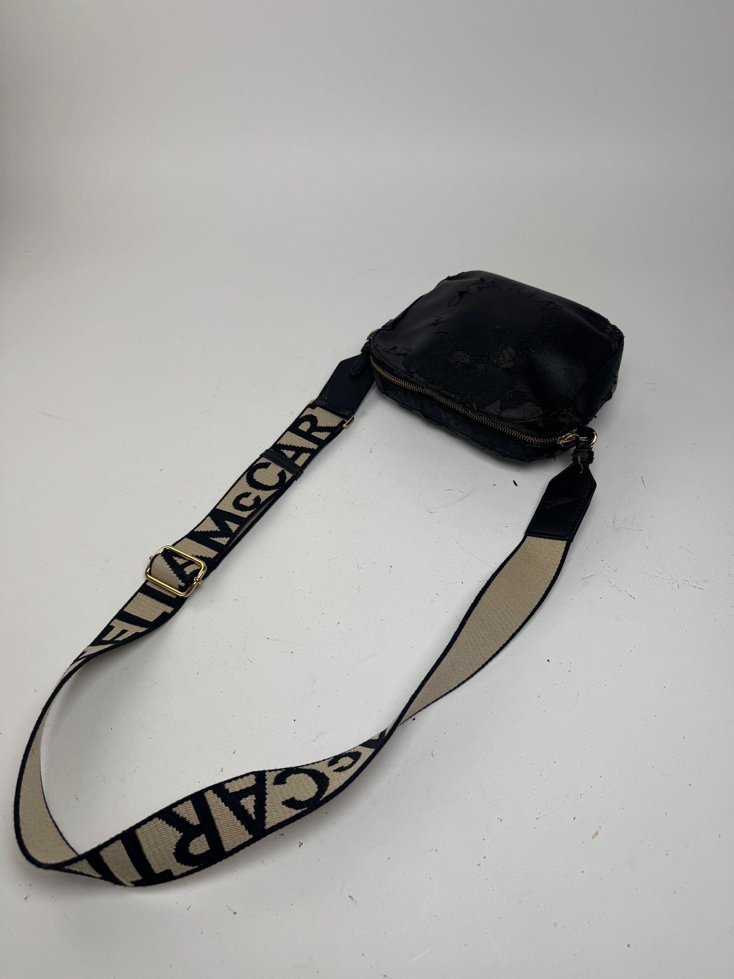 Sac vintage en cuir vegan avec logo Stella Mc Cartney noir