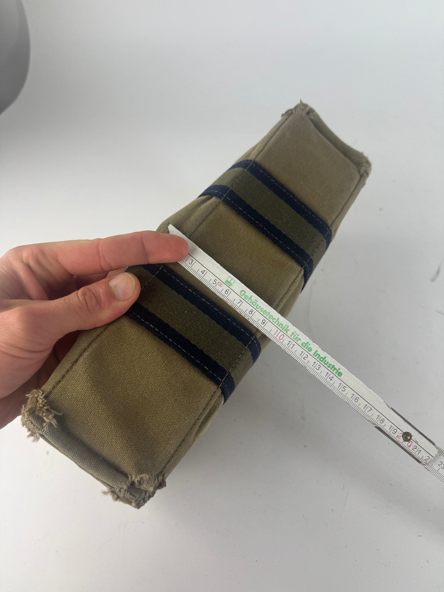 Vintage Hermes Mini Tote Bag green navy