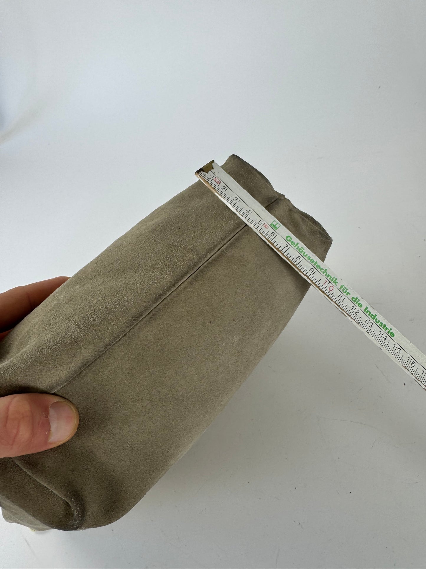 Vintage Emporio Armani Suede Leather bag beige