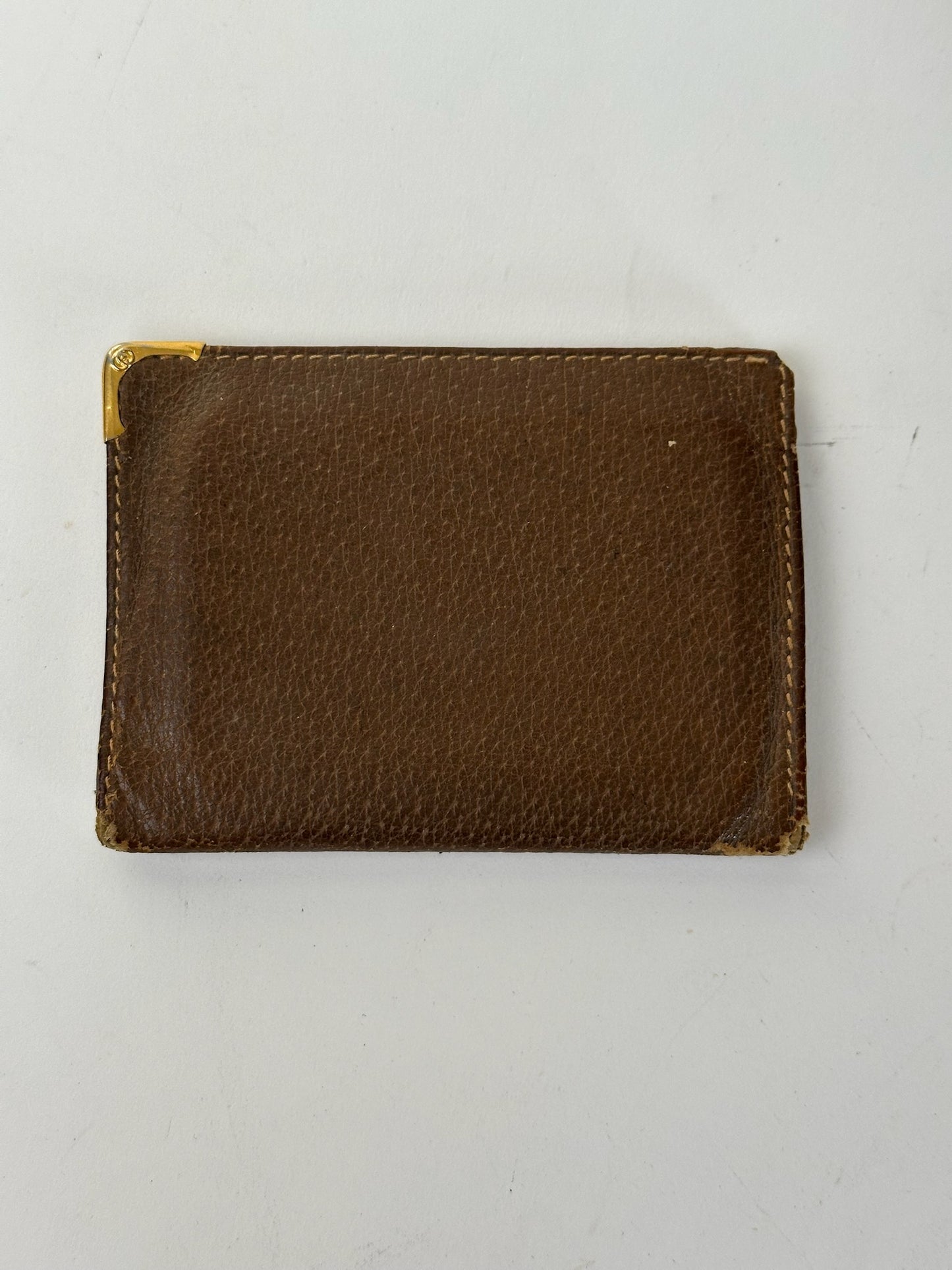 Vintage Gucci Leather Card Holder Brown