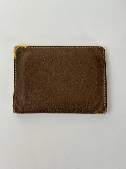 Vintage Gucci Leather Card Holder Brown
