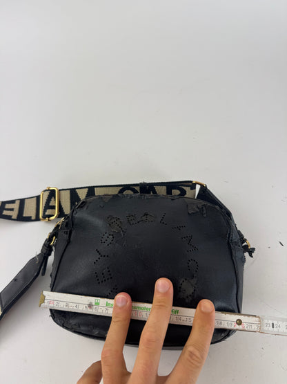 Sac vintage en cuir vegan avec logo Stella Mc Cartney noir