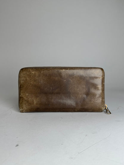 Vintage Balenciaga City Bag Design Leather Wallet Brown