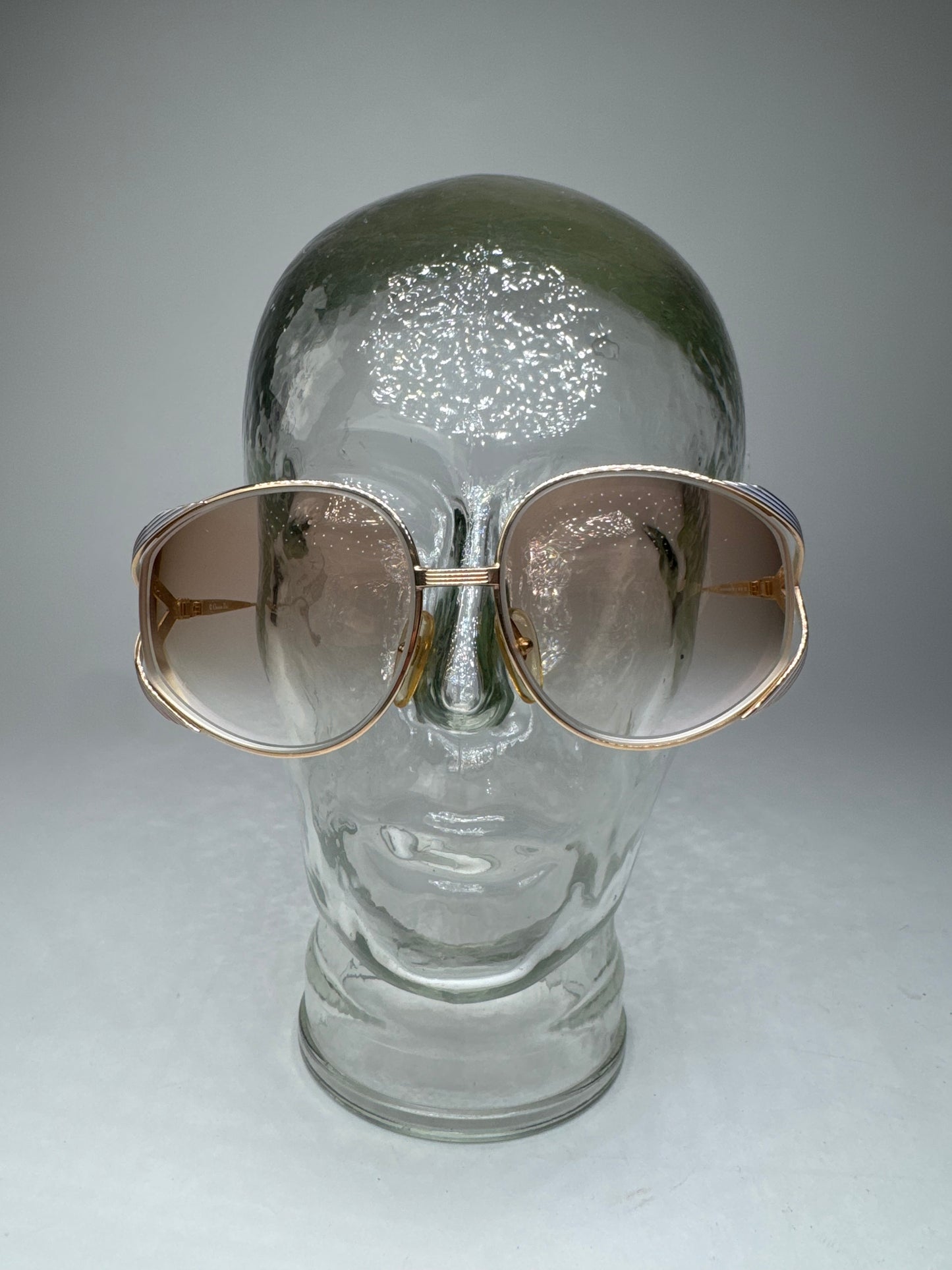 Vintage Dior Sunglasses Gold Silver Purple