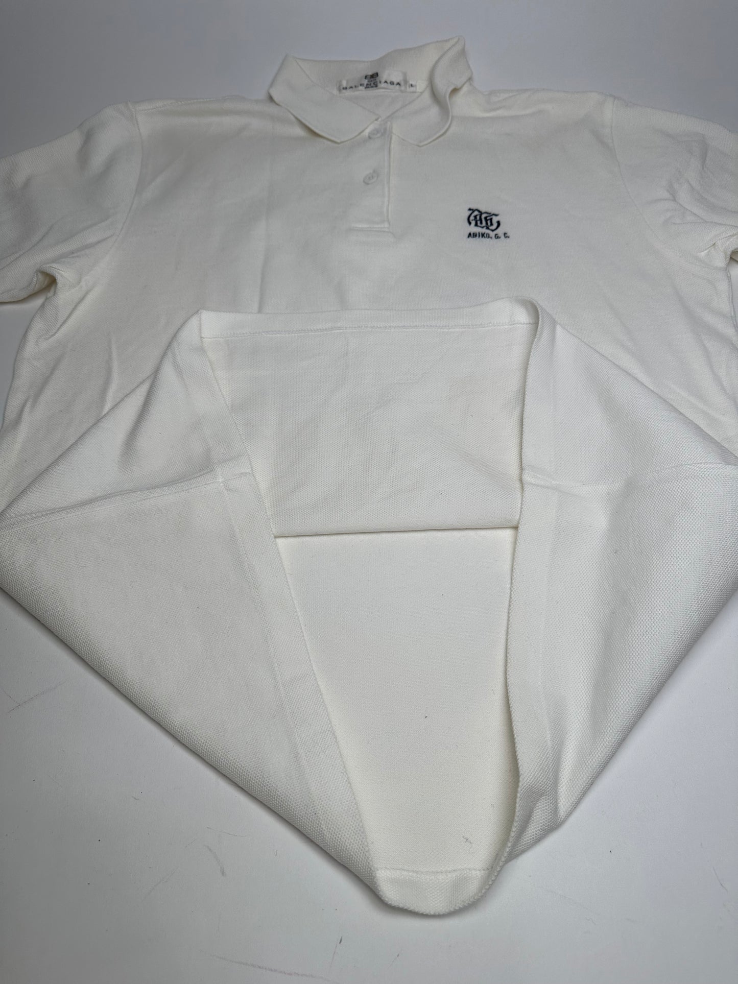 Vintage Balenciaga Sport Polo Shirt White L
