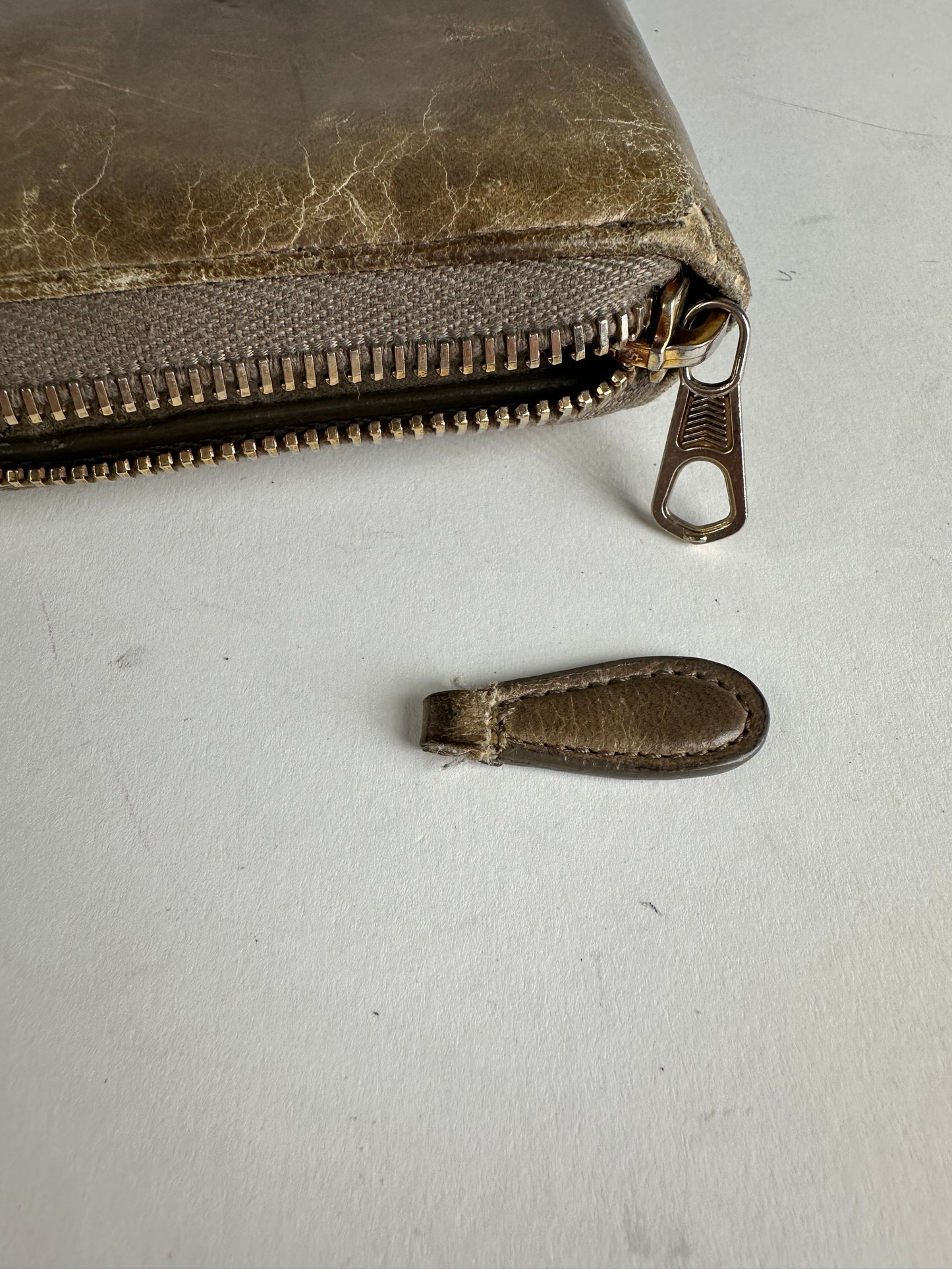 Vintage Balenciaga City Bag Design Leather Wallet Brown