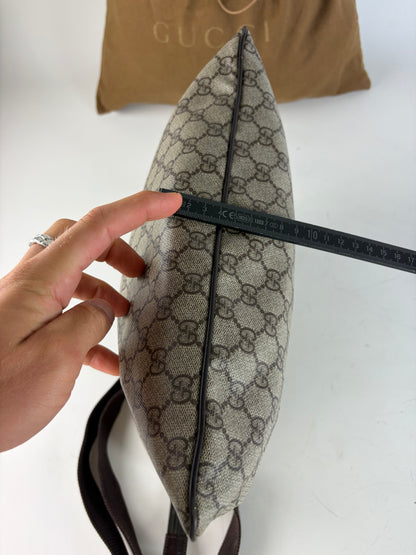 Vintage Gucci GG Supreme Shoulder Bag Beige Brown