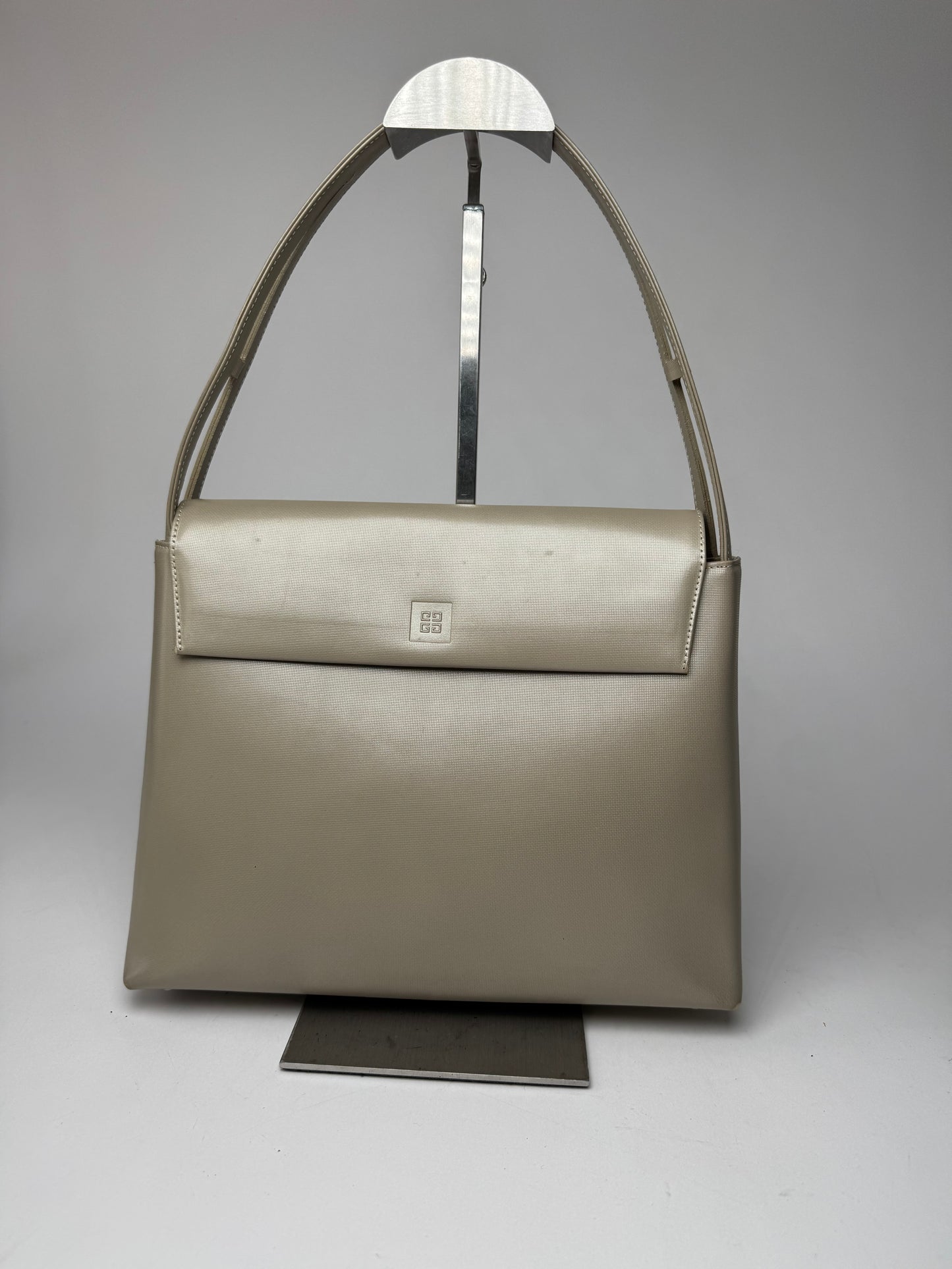 Vintage  Givenchy 4G Patent Leather bag grey