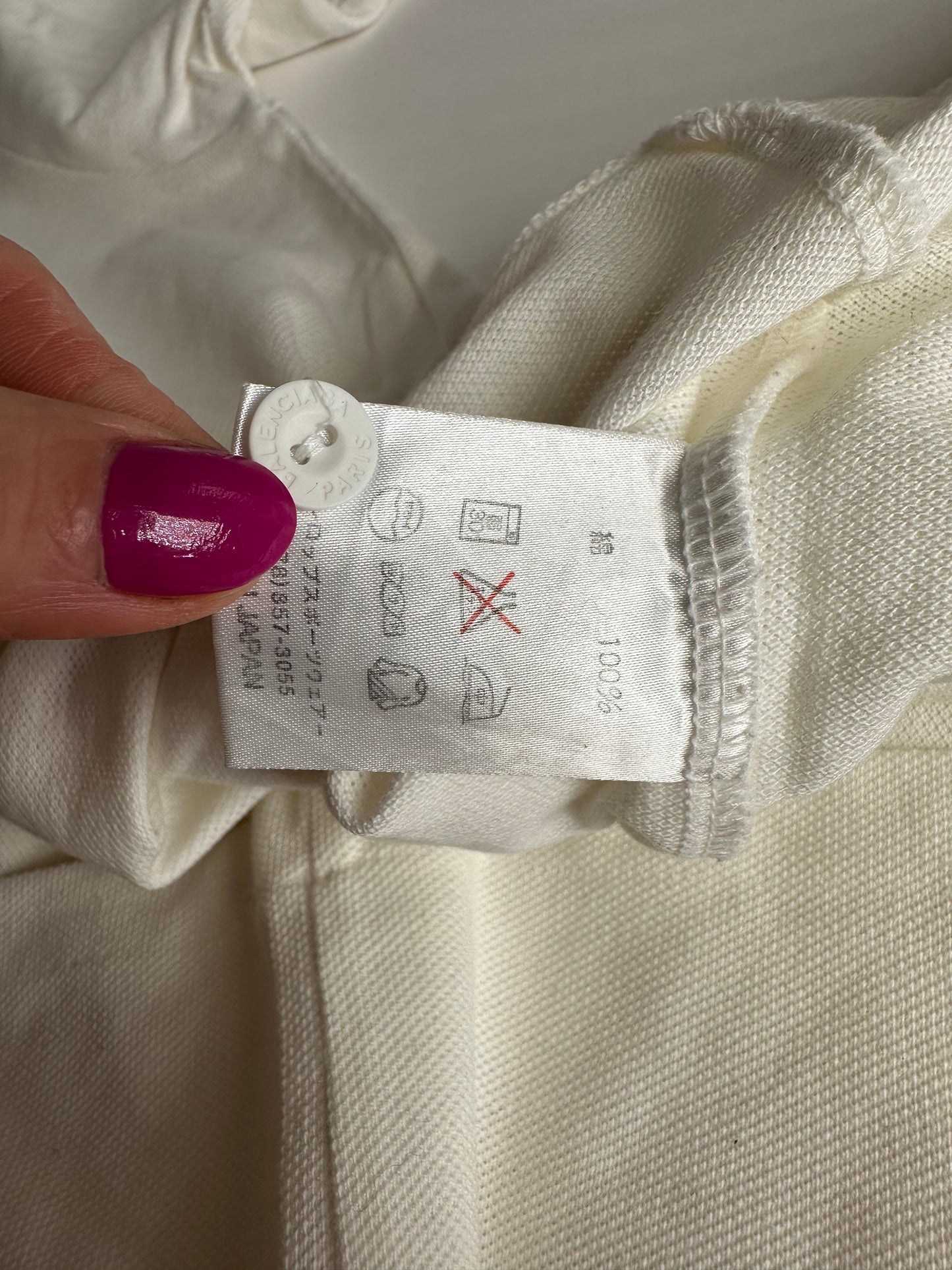 Vintage Balenciaga Sport Polo Shirt White L