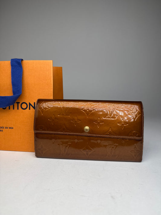 Vintage Louis Vuitton Vernis Leather Wallet Brown