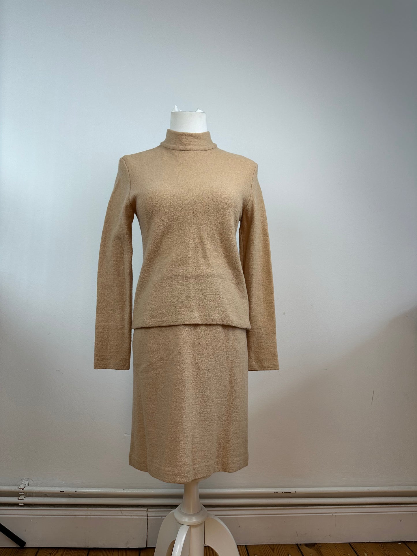 Vintage Balenciaga Wool Twin Set Camel 38/M