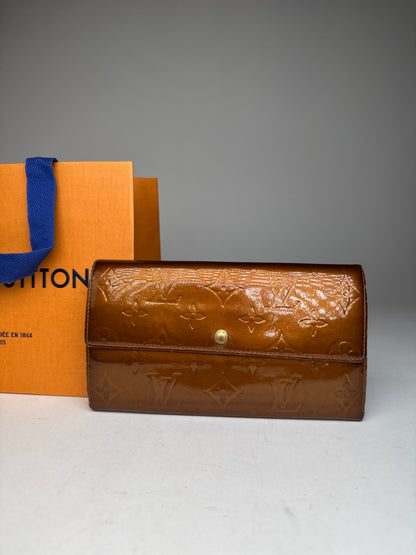 Vintage Louis Vuitton Vernis Leather Wallet Brown