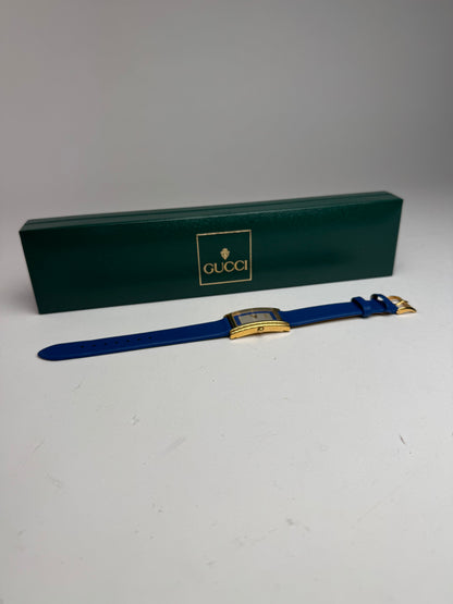 Montre Gucci Vintage Bleu Or