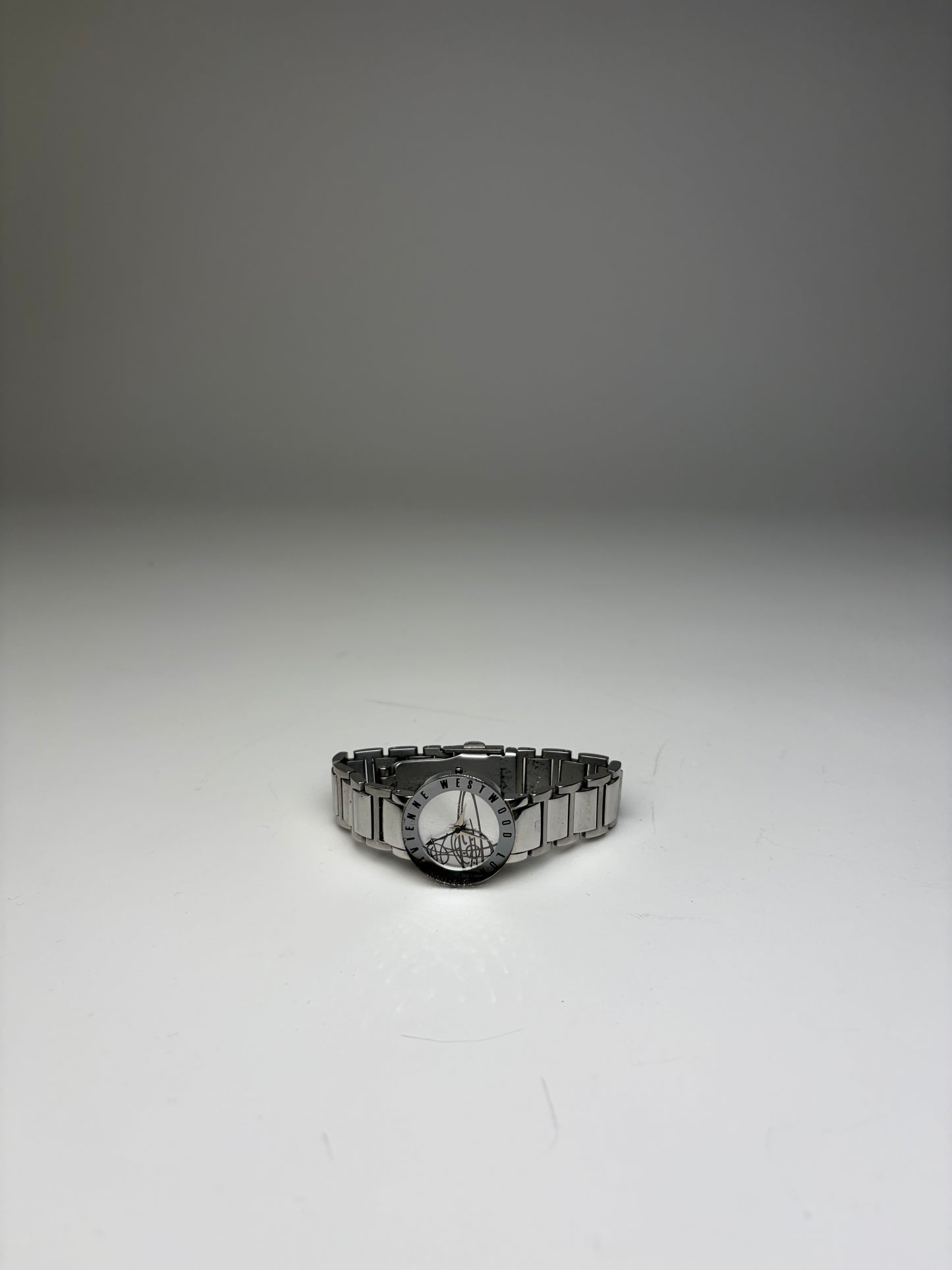 Vintage Vivienne Westwood Stainless Steel Bracelet Watch Silver