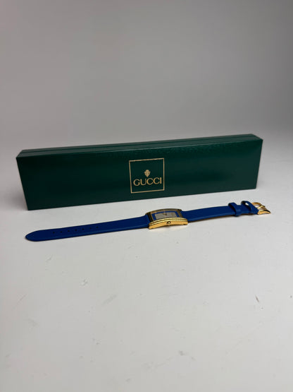 Montre Gucci Vintage Bleu Or