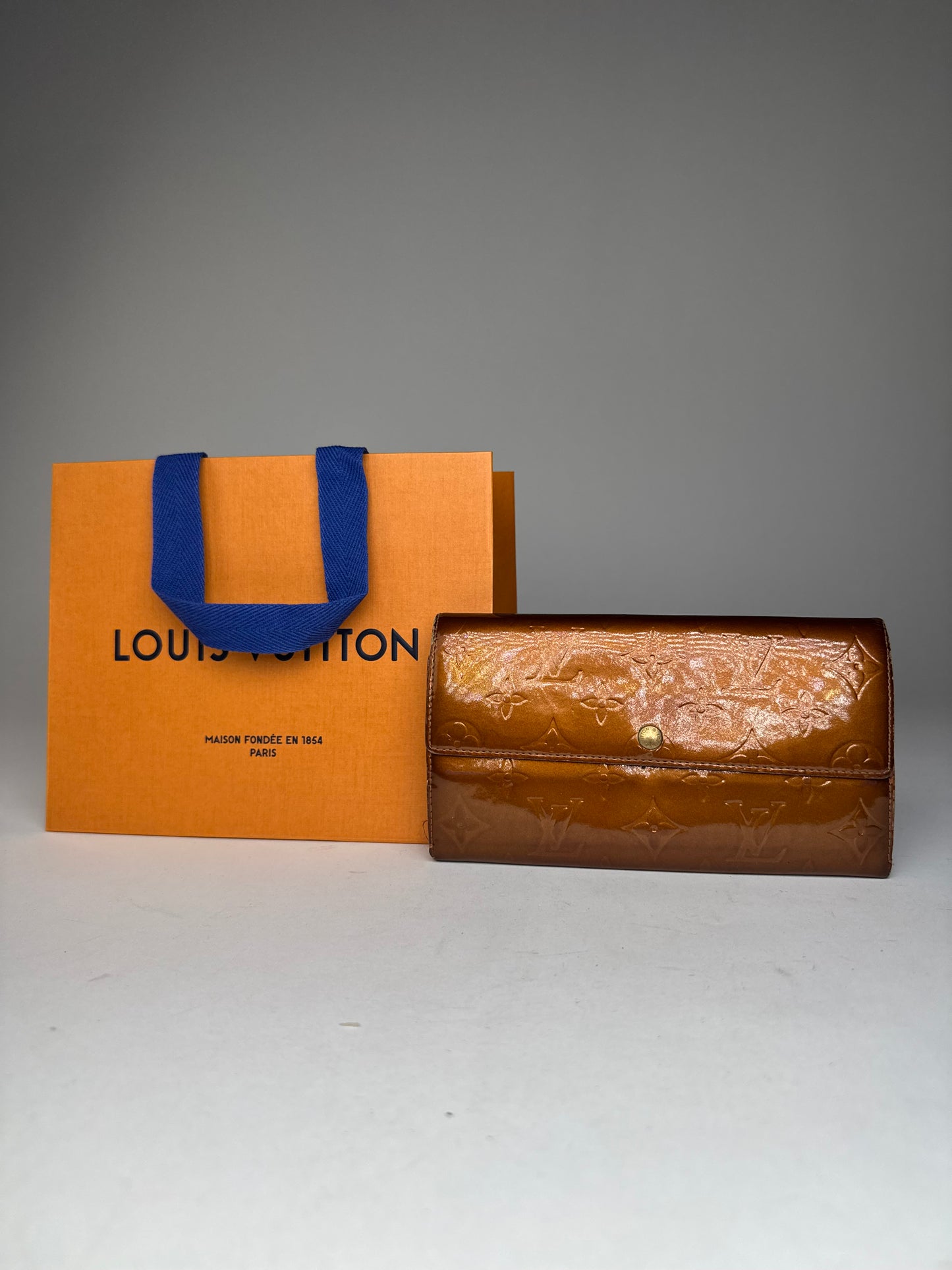 Vintage Louis Vuitton Vernis Leather Wallet Brown
