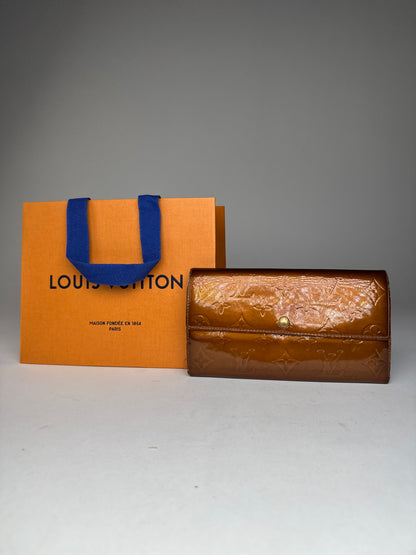Vintage Louis Vuitton Vernis Leather Wallet Brown