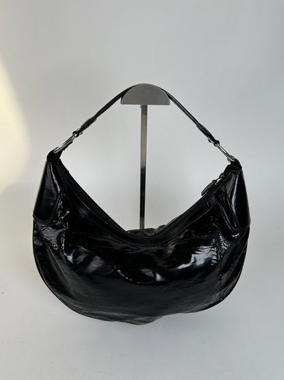 Vintage Gucci Patent Leather Bag Black