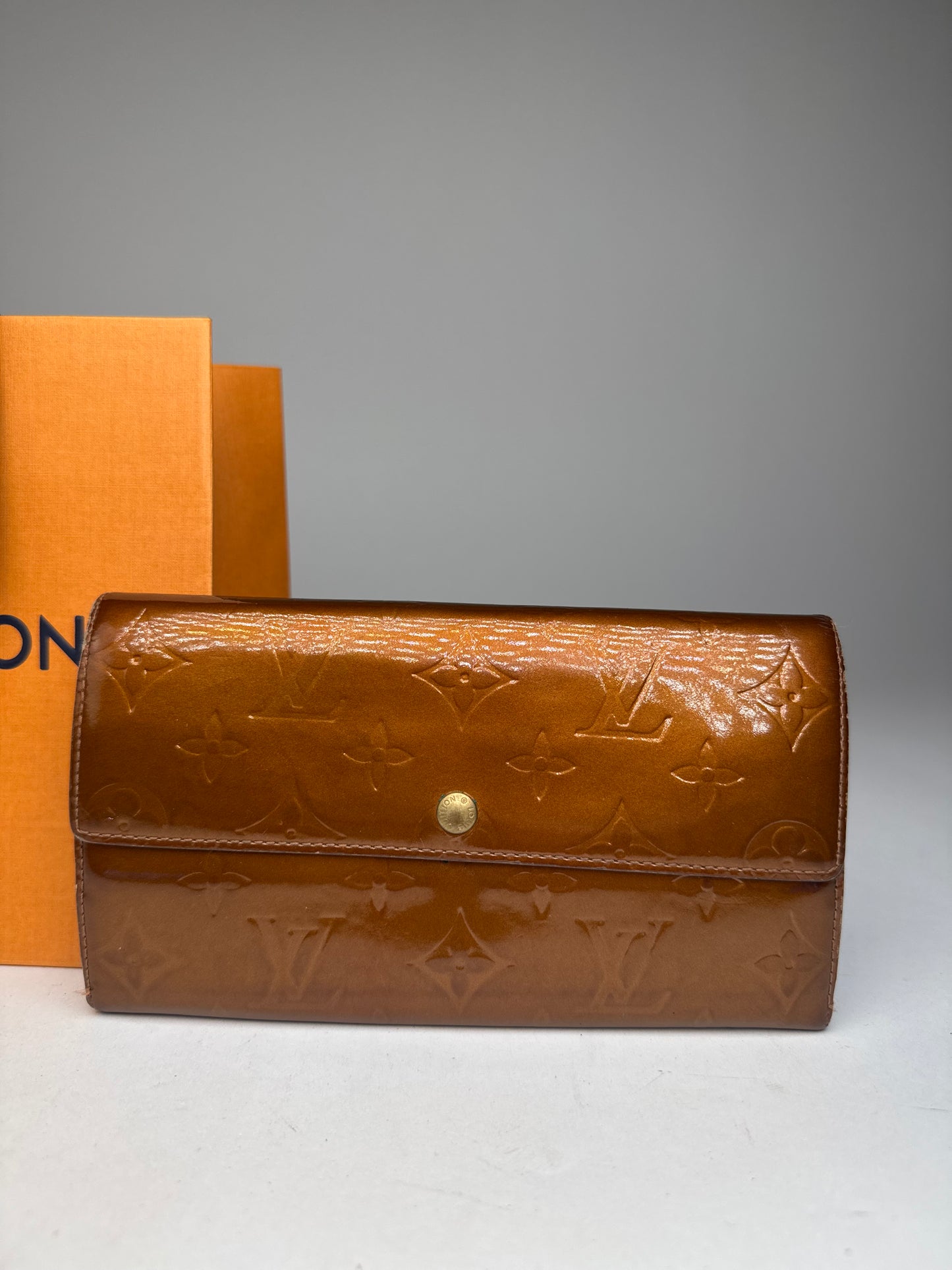 Vintage Louis Vuitton Vernis Leather Wallet Brown