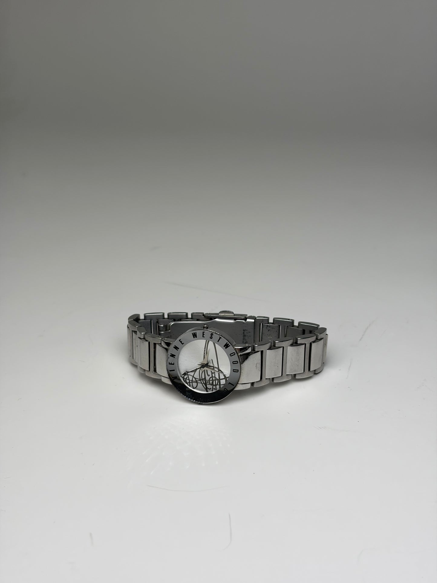 Vintage Vivienne Westwood Stainless Steel Bracelet Watch Silver