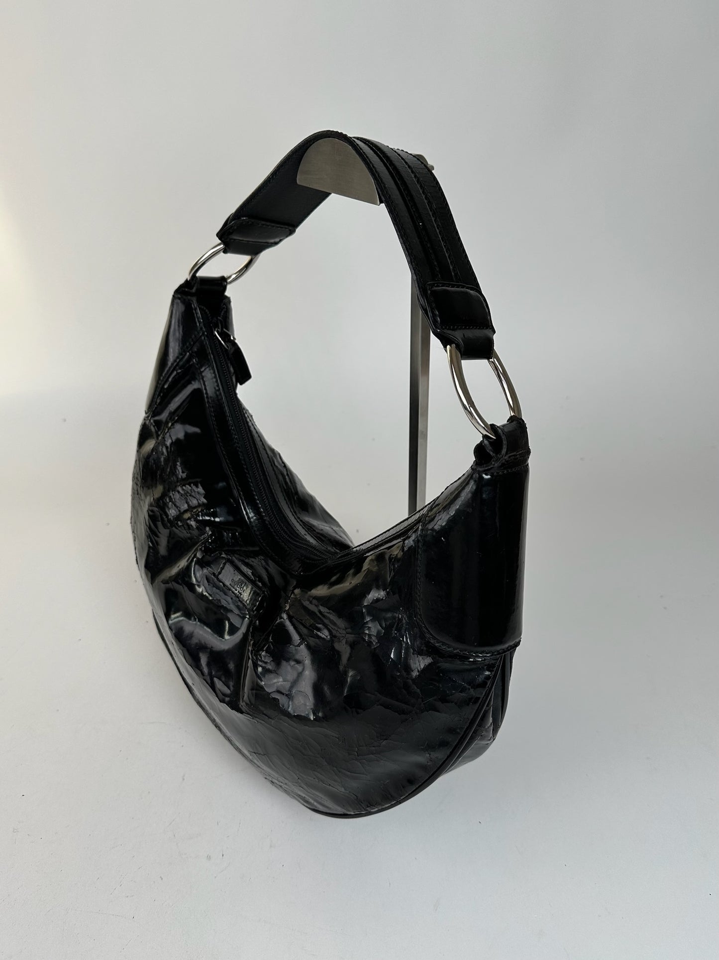 Vintage Gucci Patent Leather Bag Black