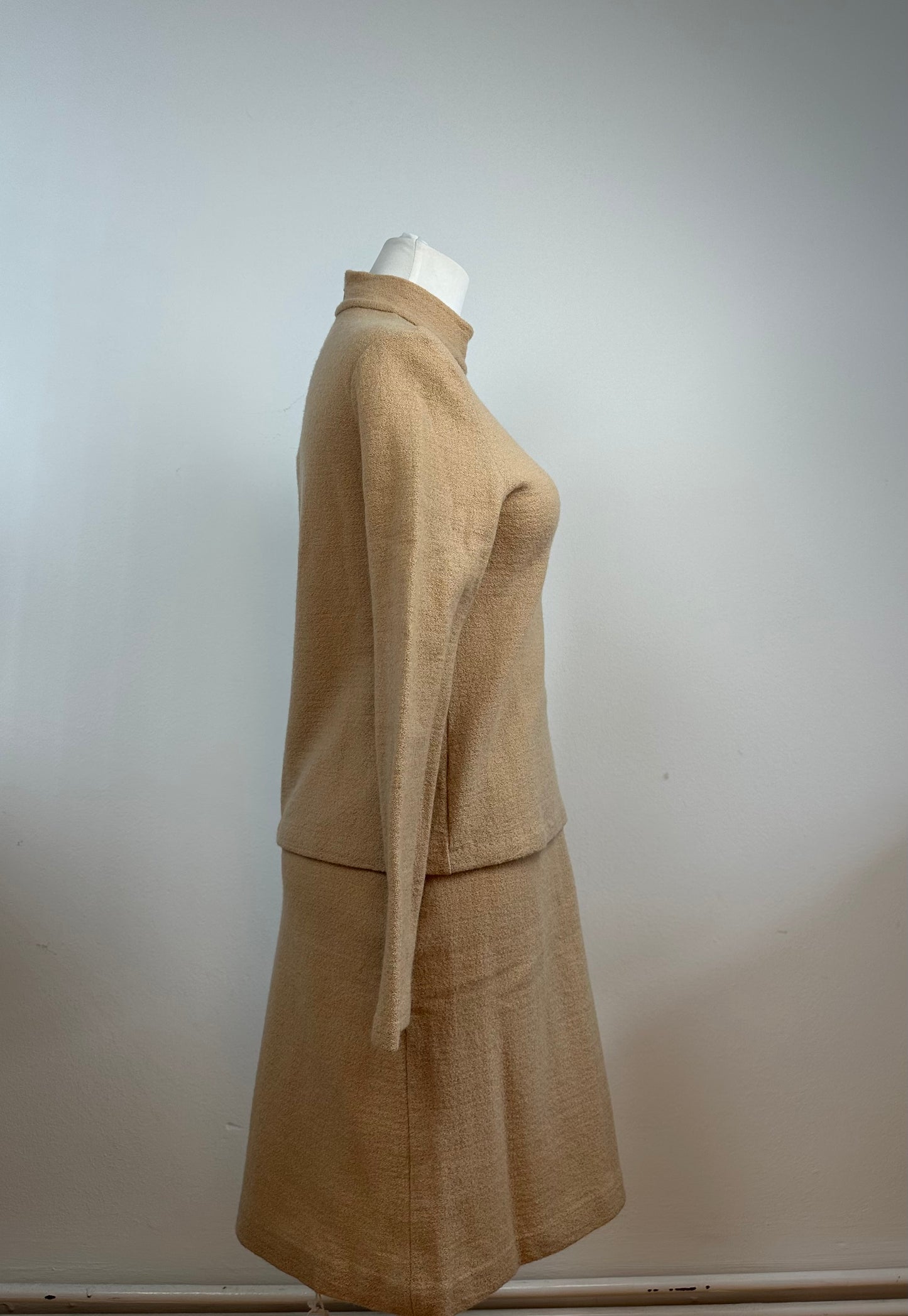 Vintage Balenciaga Wool Twin Set Camel 38/M